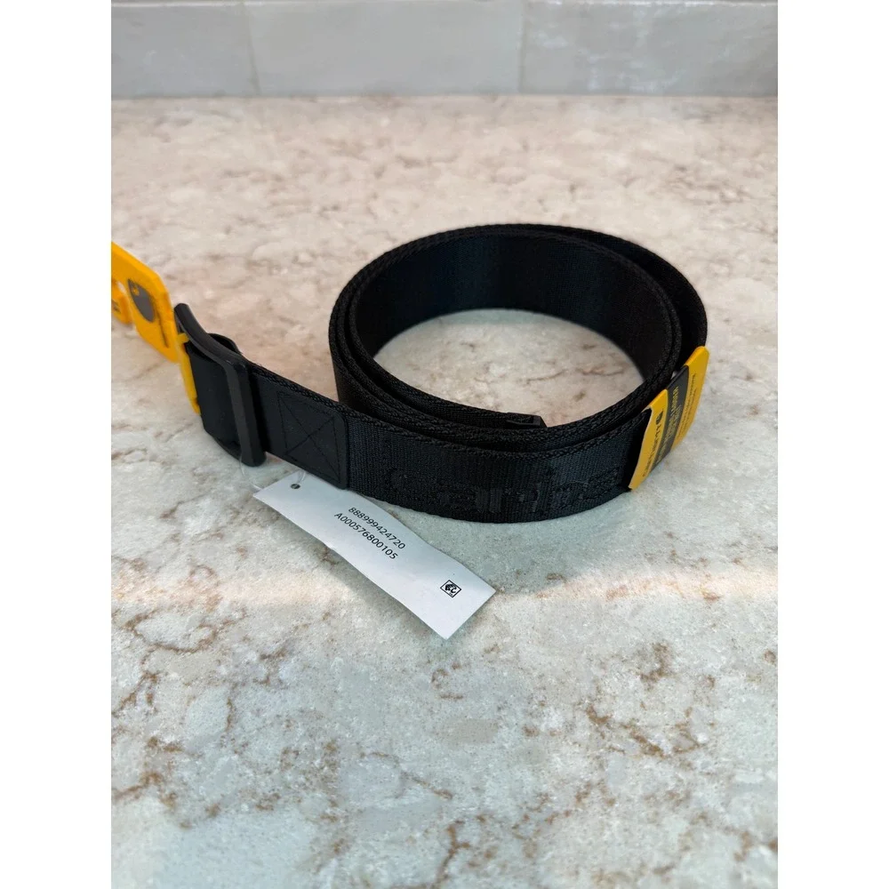 Carhartt Mens Black Nylon Web Belt Tonal Logo XL  New